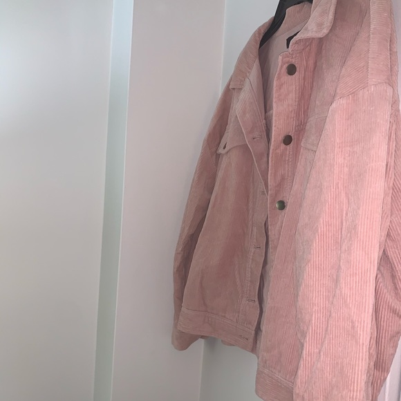 Light Pink Corduroy Trucker Jacket - Picture 6 of 10